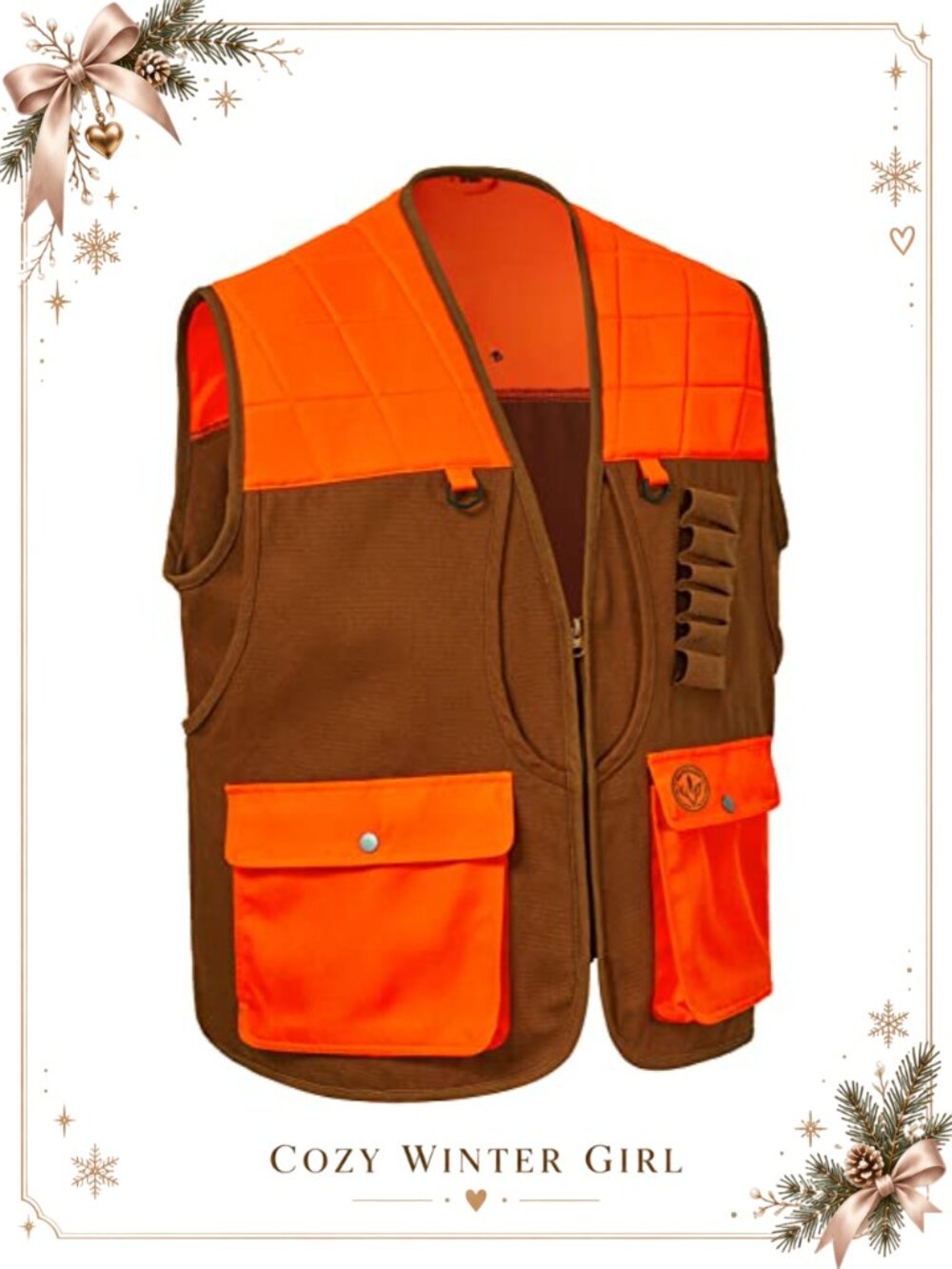 Water-Resistant Upland Game Bird Hunting Vest Multi Pockets Sleeveless Quilted